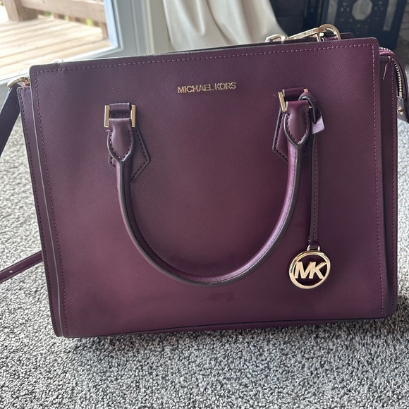 Michael Kors Plum Satchel - Picture 1 of 14